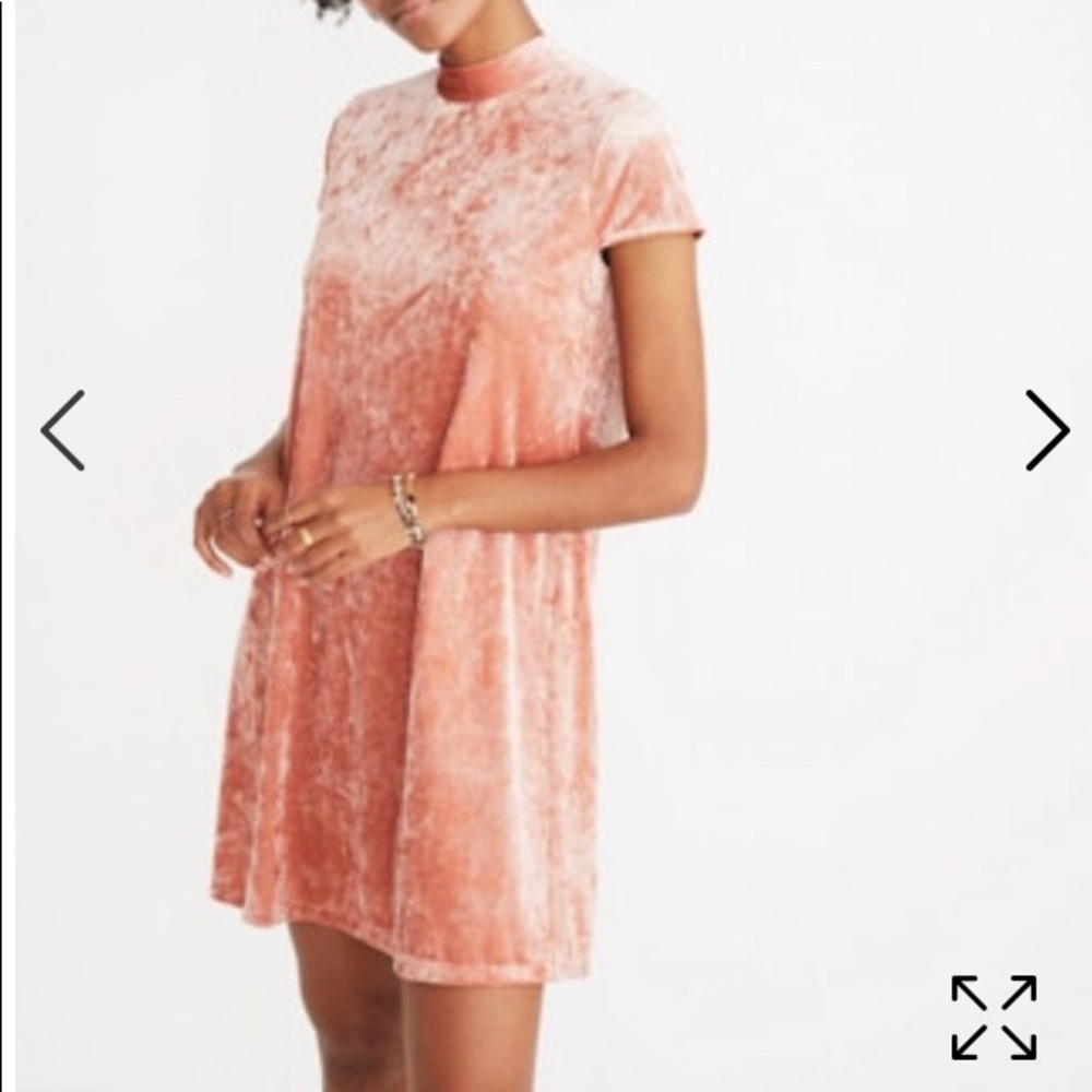 Madewell Crushed Velvet Mockneck Dress